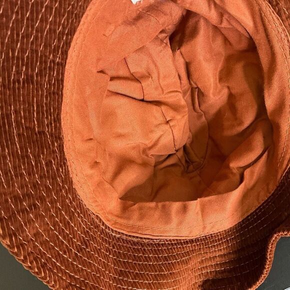 Brixton Oath Corduroy Packable Bucket Hat Red Burnt Orange Size Medium Round Top - Picture 10 of 10